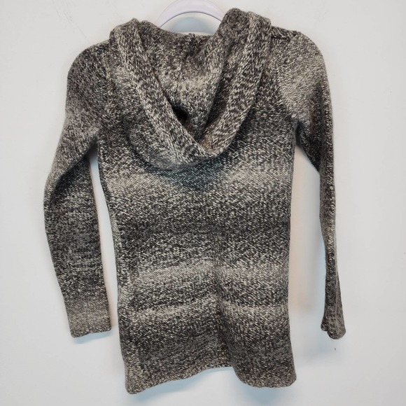 Banana Republic Alpaca Cardigan Womens XS Gray Hooded Long Sleeve Wool Pockets - Picture 3 of 15